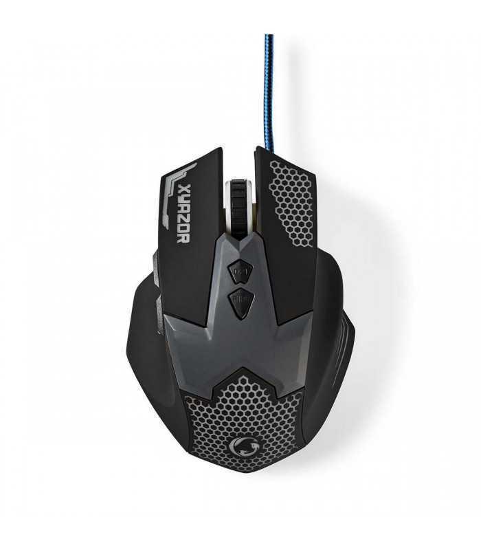 mouse gaming cu fir iluminat 2400dpi 7 butoane nedis 1