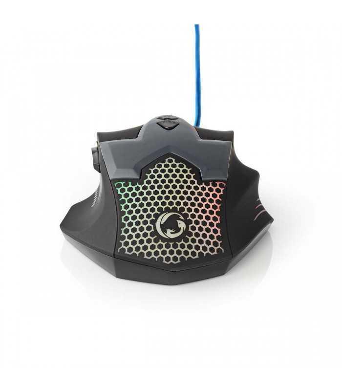 mouse gaming cu fir iluminat 2400dpi 7 butoane nedis 2