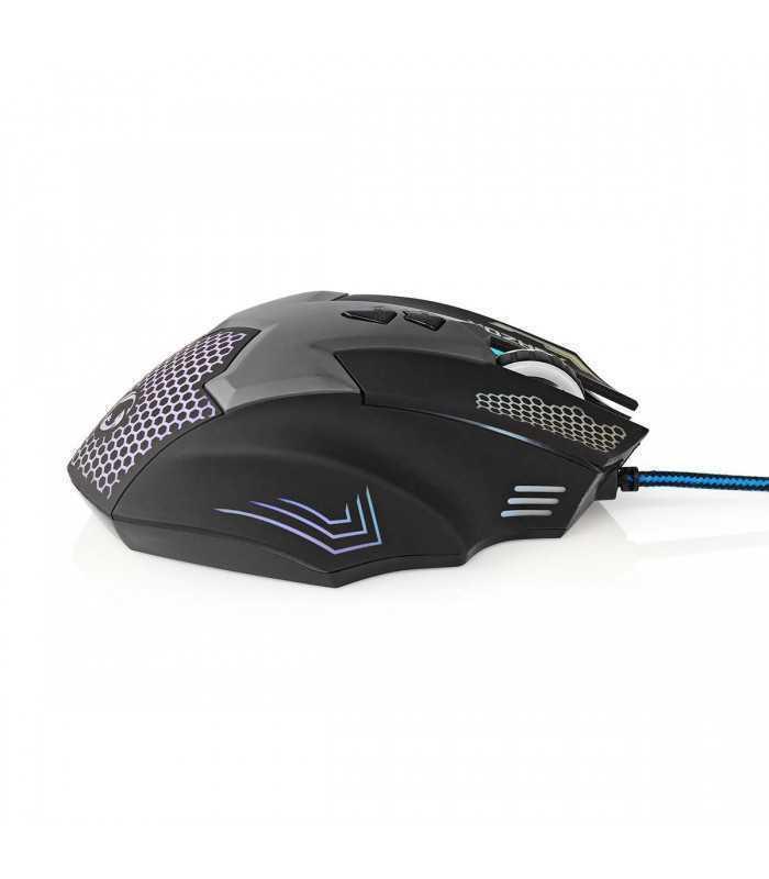 mouse gaming cu fir iluminat 2400dpi 7 butoane nedis 6