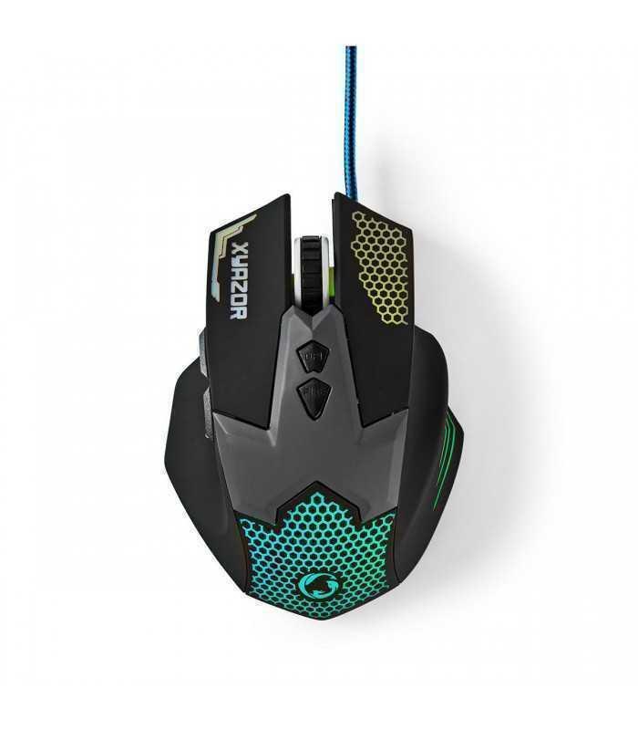 Mouse Gaming cu fir iluminat 2400DPI 7 butoane Nedis