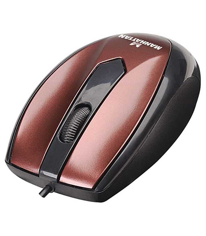 Mouse optic USB 1000dpi maro 177979 Manhattan