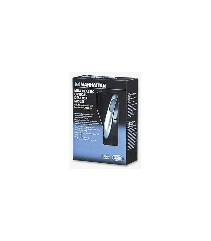 mouse optic usb 1000dpi negru 177016 manhattan 3