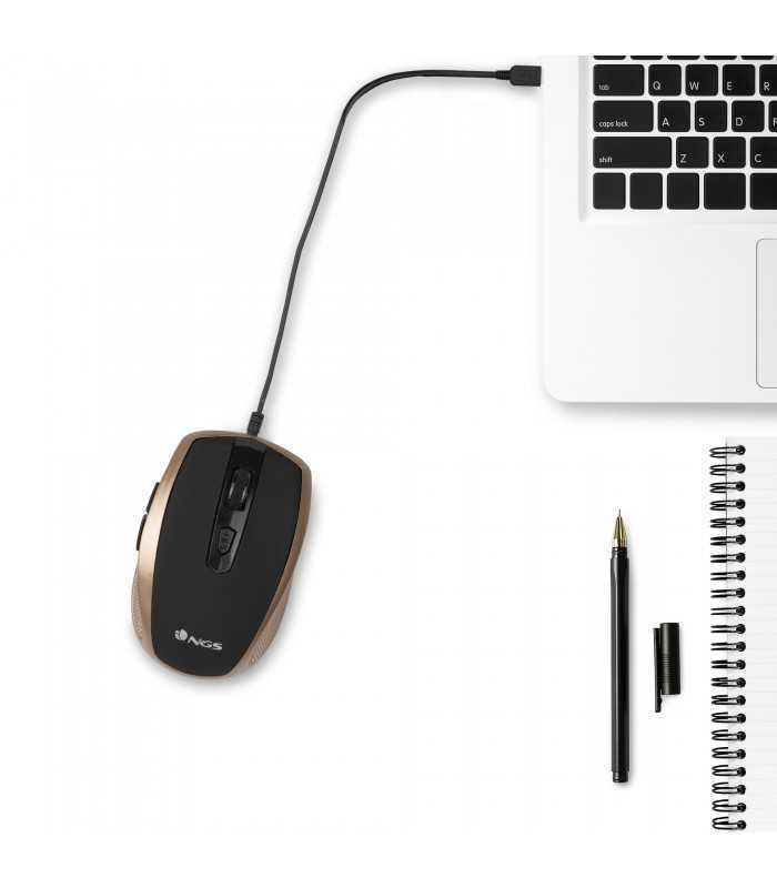 mouse optic usb 800 1600dpi auriu ngs 3