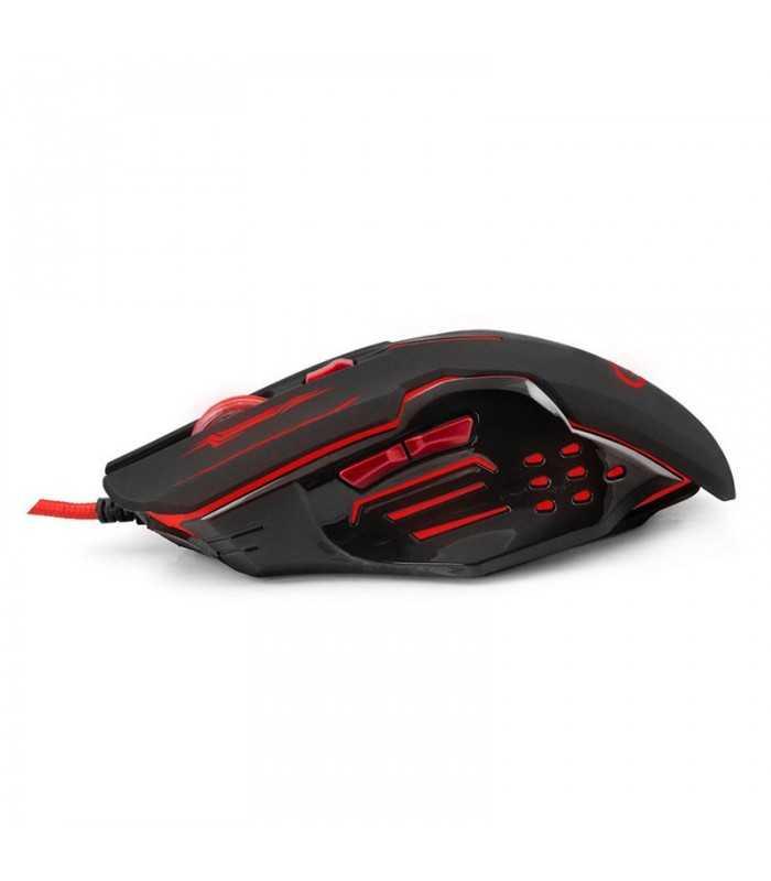 mouse optic usb gaming 800 12400 dpi 6 butoane rosu esperanza 1