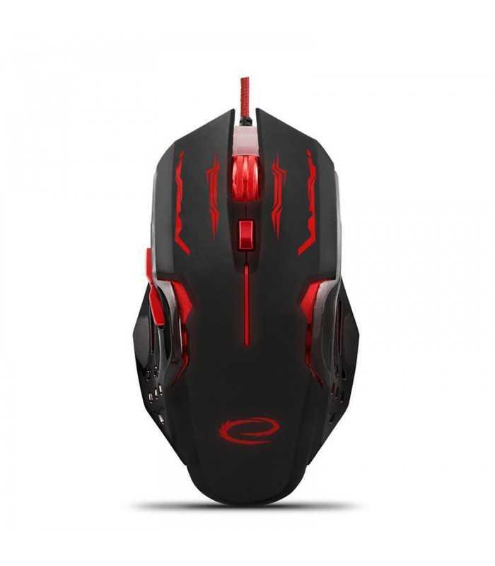 mouse optic usb gaming 800 12400 dpi 6 butoane rosu esperanza 2