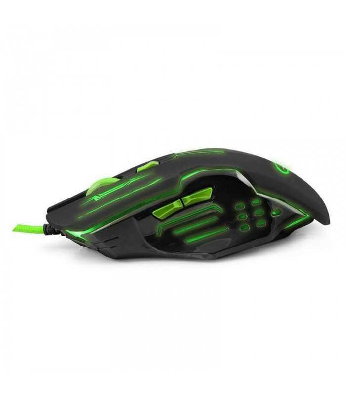 mouse optic usb gaming 800 2400dpi 6 butoane verde esperanza 1