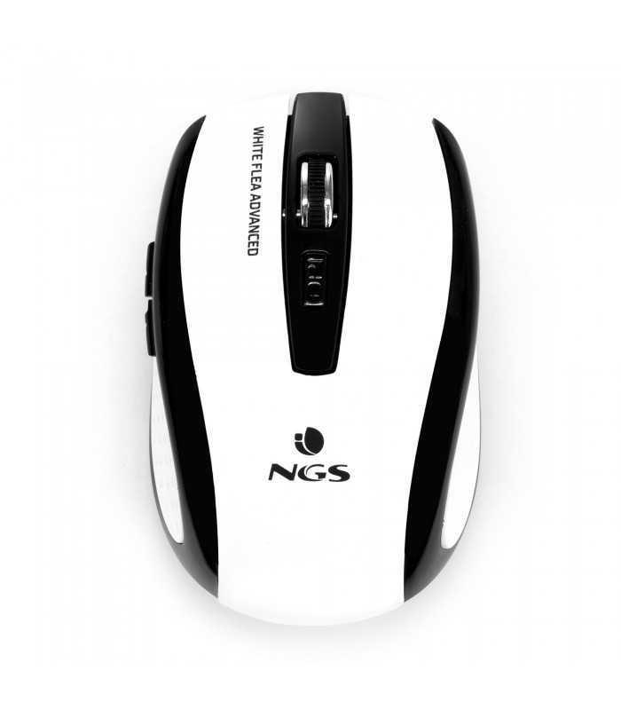 Mouse wireless Flea Advanced alb 800/1600dpi NGS