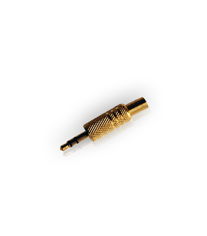 mufa 35 mm stereo tata metal aurit cu protector cablu 1