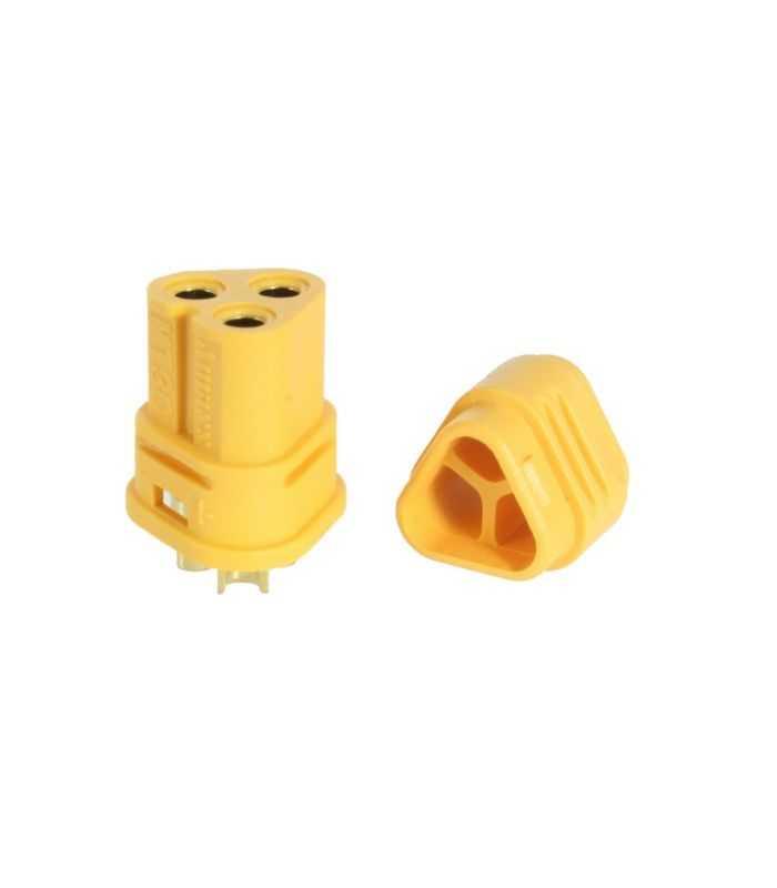 Mufa alimentare DC MT30 mama 3 pini pe cablu lipite 15A 500V AMASS MT30-F