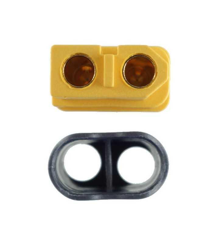 mufa alimentare dc xt60 mama 2 pini pe cablu cu lipire 30a 500v amass xt60h f 3