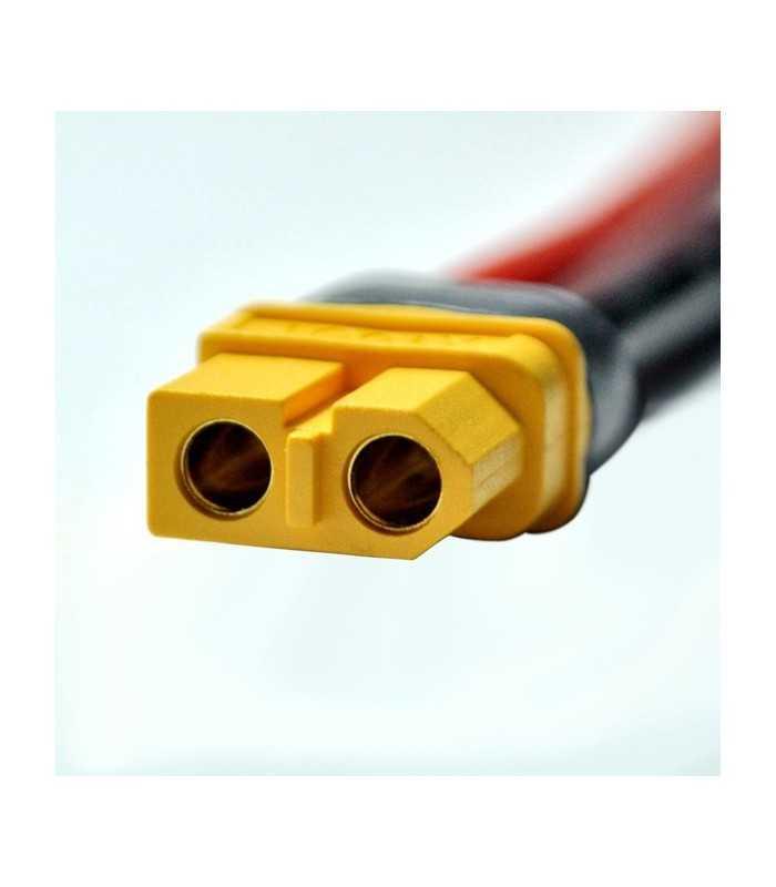 mufa alimentare dc xt60 mama 2 pini pe cablu cu lipire 30a 500v amass xt60h f 6