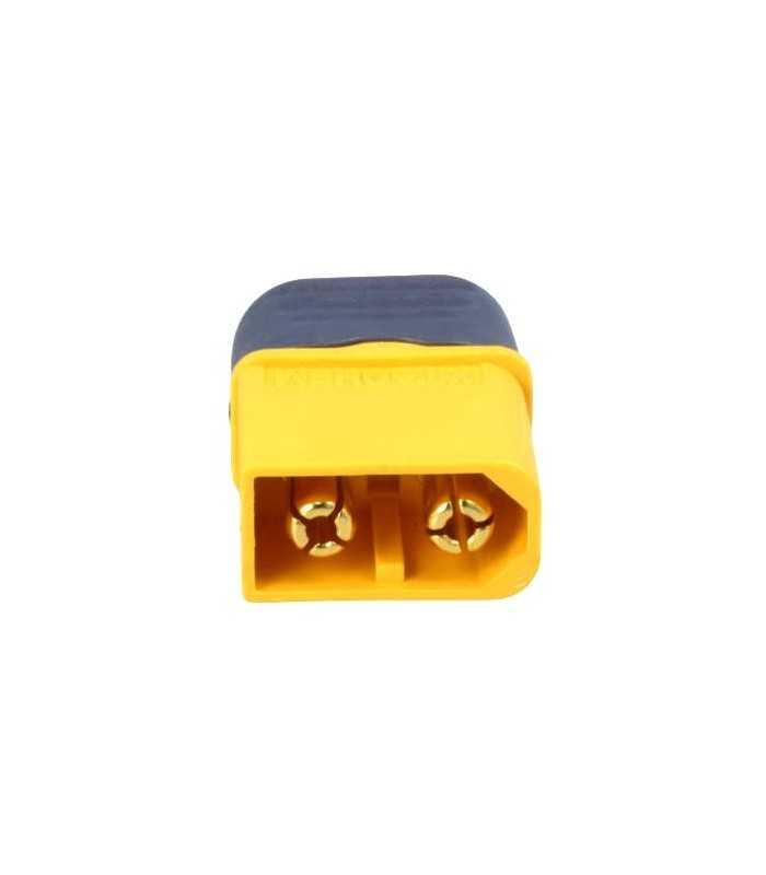 mufa alimentare dc xt60 tata 2 pini pe cablu cu lipire 30a 500v amass xt60h m 1