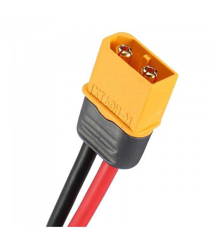 mufa alimentare dc xt60 tata 2 pini pe cablu cu lipire 30a 500v amass xt60h m 5