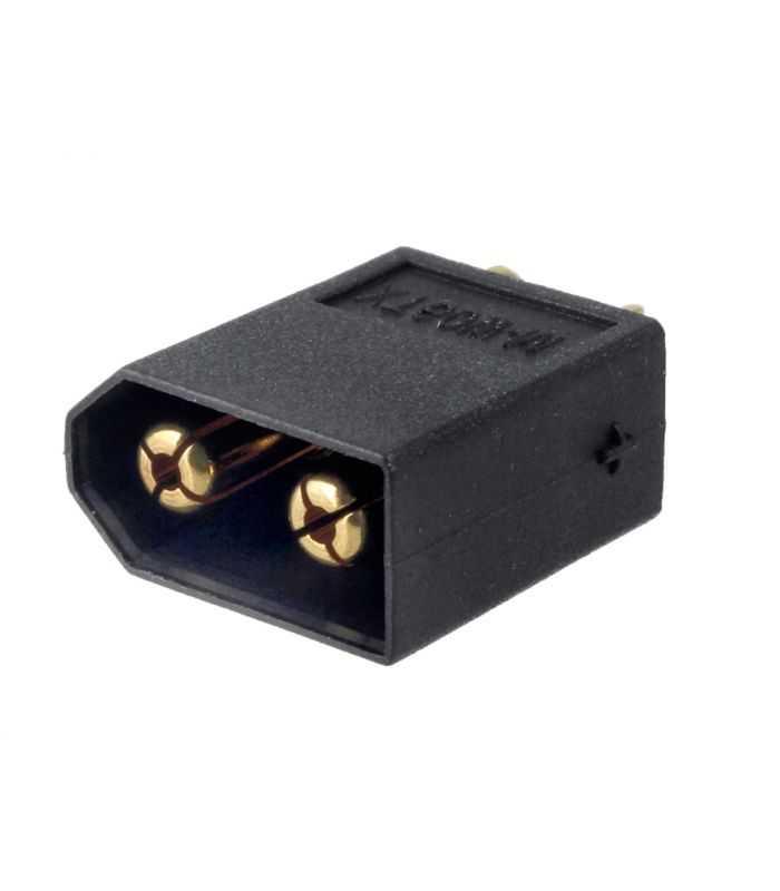 Mufa alimentare DC XT60 tata 2 pini pe cablu cu lipire 40A 500V AMASS XT60W-M