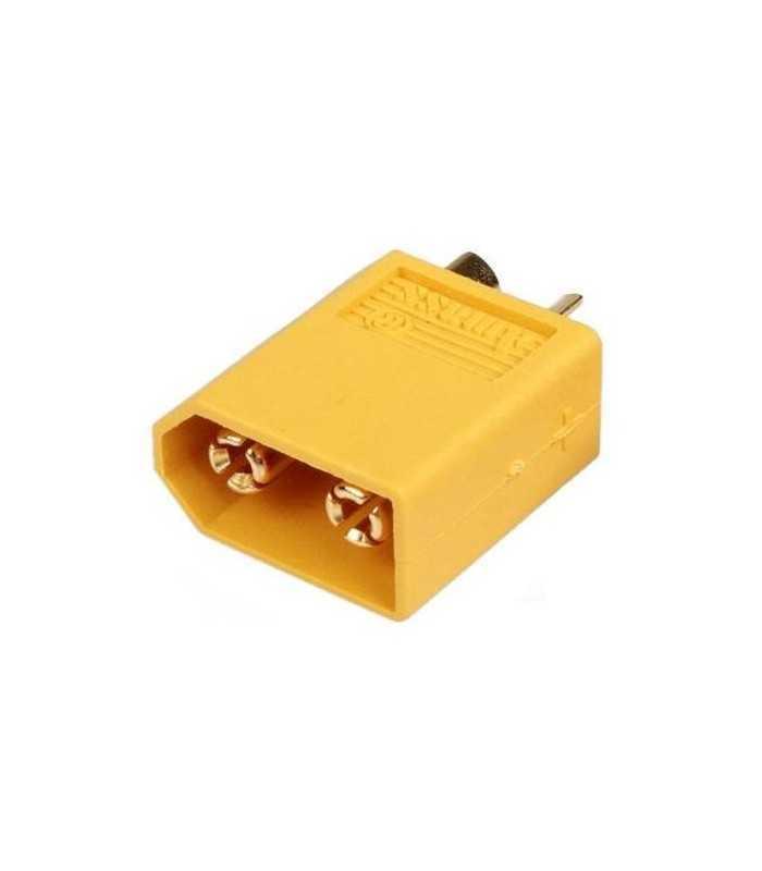 Mufa alimentare DC XT60 tata pin 2 pe cablu cu lipire 30A 500V AMASS XT60-M