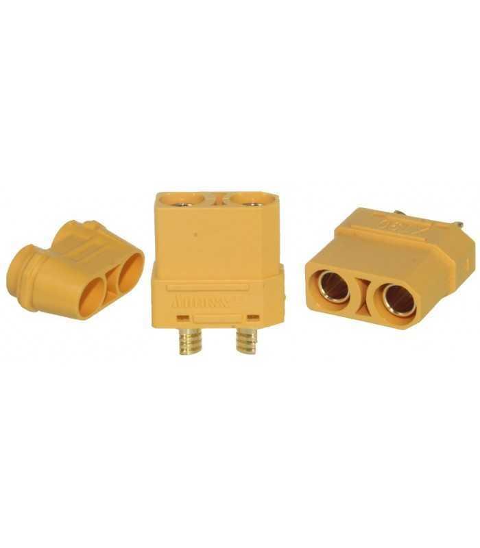 mufa alimentare dc xt90 mama pin 2 pe cablu lipite 40a 500v amass 1