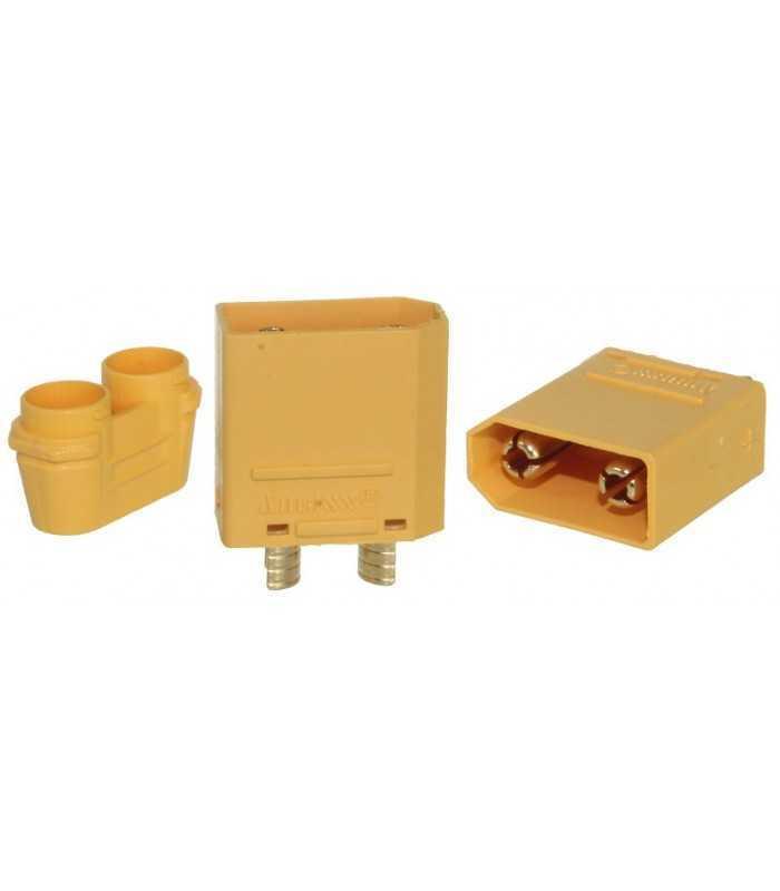 mufa alimentare dc xt90 tata pin 2 pe cablu lipite 40a 500v amass 3