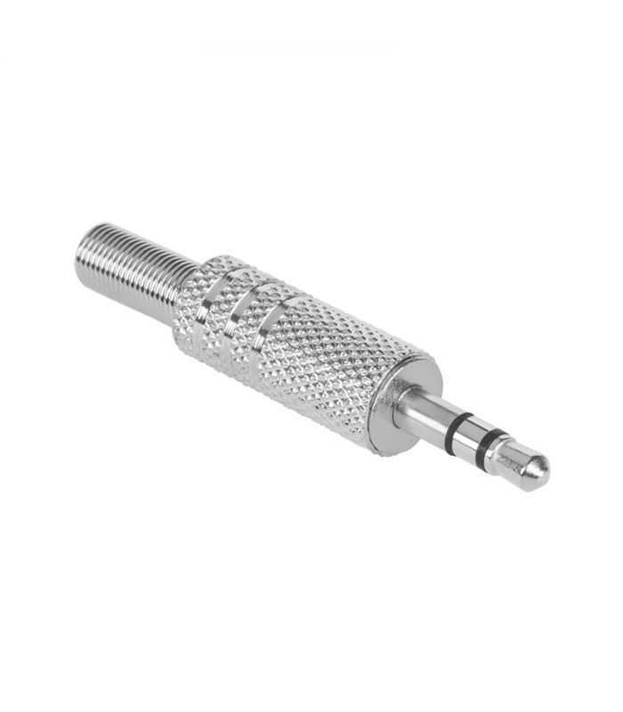 mufa audio 35 mm stereo tata metal cu protectie cablu 2