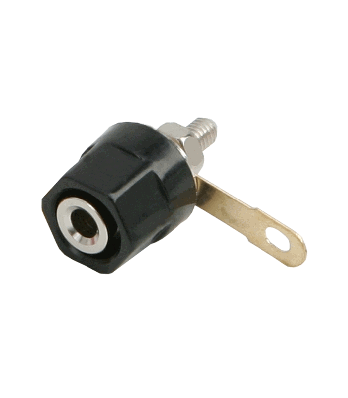 Mufa audio banana mama 4mm montabil executie din plastic negru