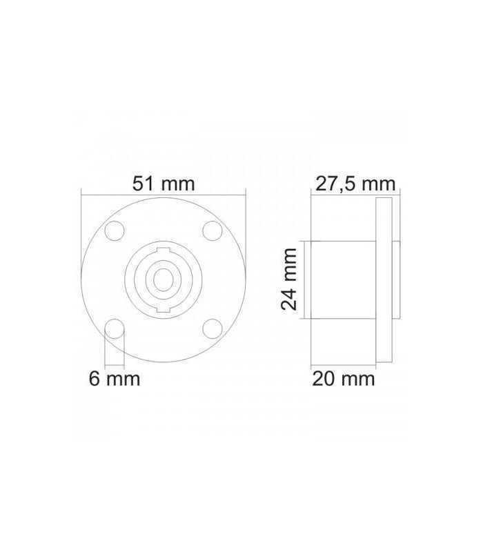 mufa audio speakon montabil 4 poli mama 51 mm goobay 1