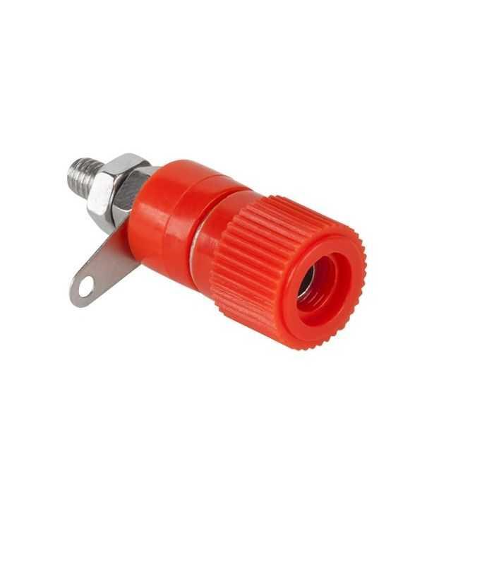 mufa banana 4mm mama rosu executie din plastic 12mm montabila pe panou 1