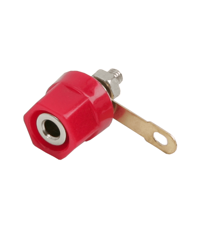 Mufa banana mama 4mm montabil executie din plastic rosu