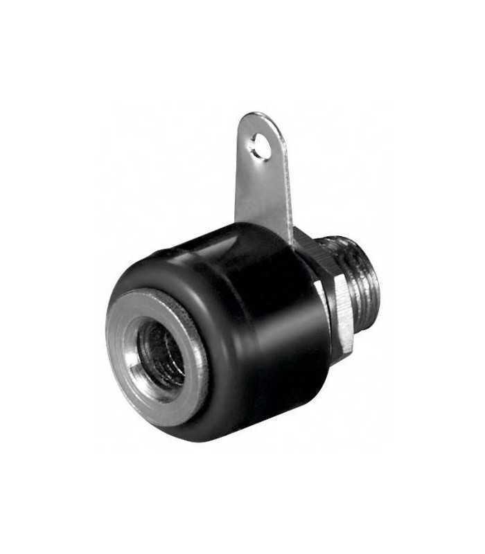 Mufa banana mama negru 4mm cu surub pe panou Goobay