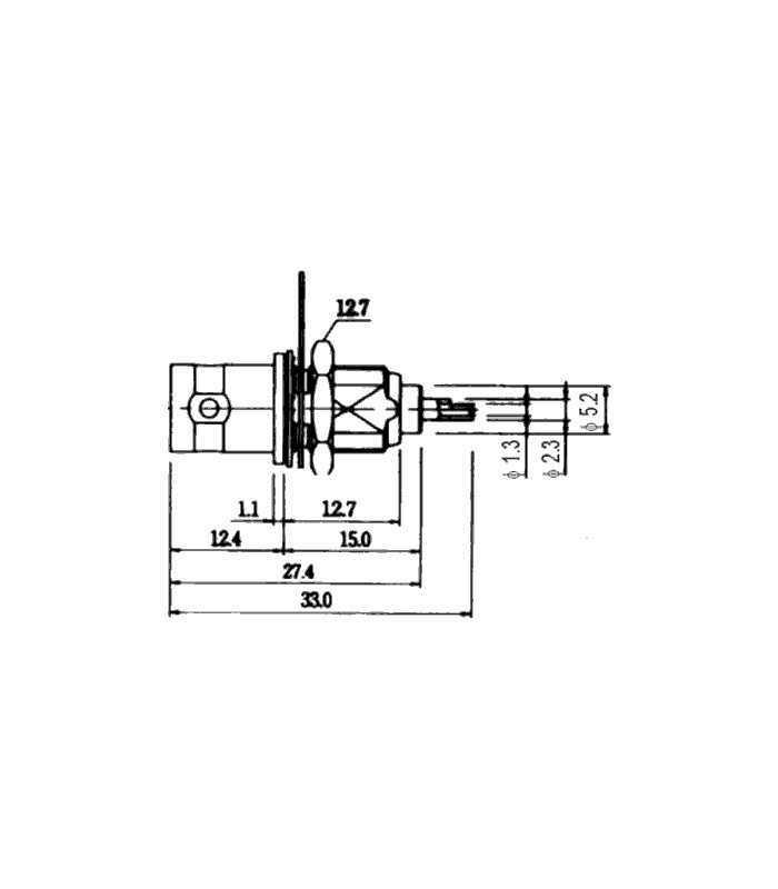 mufa bnc soclu mama cu filet lung lipire montare pe panou ninigi bnc 006 l 1