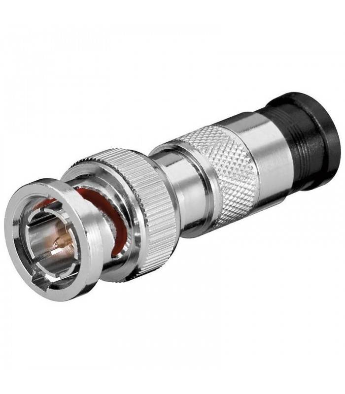 Mufa BNC tata 75ohm compresie RG6 7mm pin aurit Goobay 12039