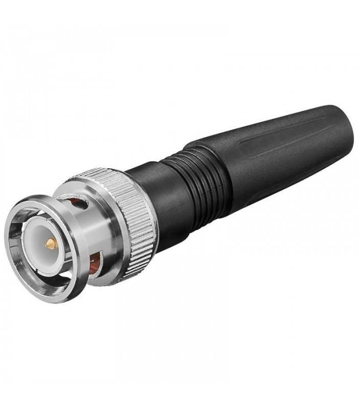 Mufa BNC tata cu pin aurit si protector cablu Goobay