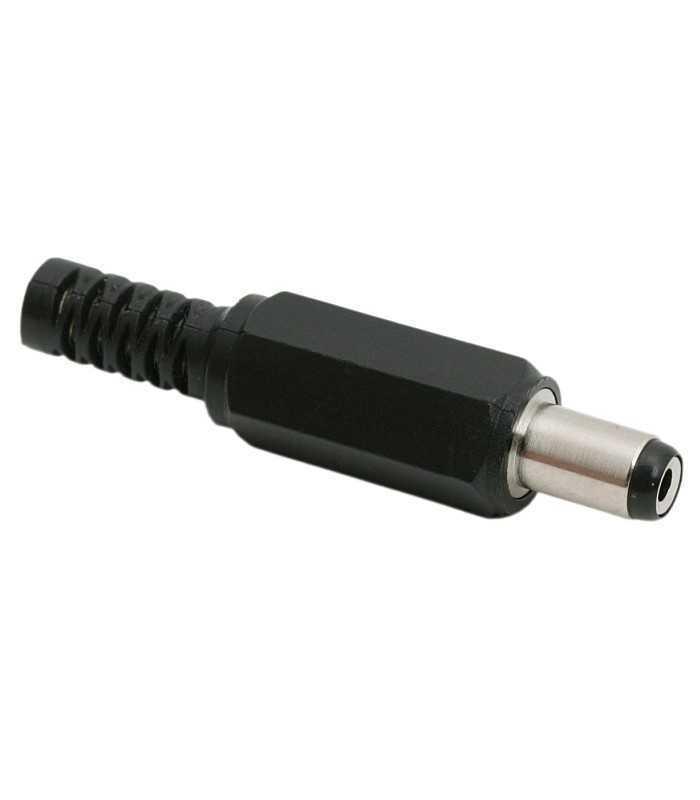 Mufa DC 2.1x5.5mm tata pe fir cu protector de cablu