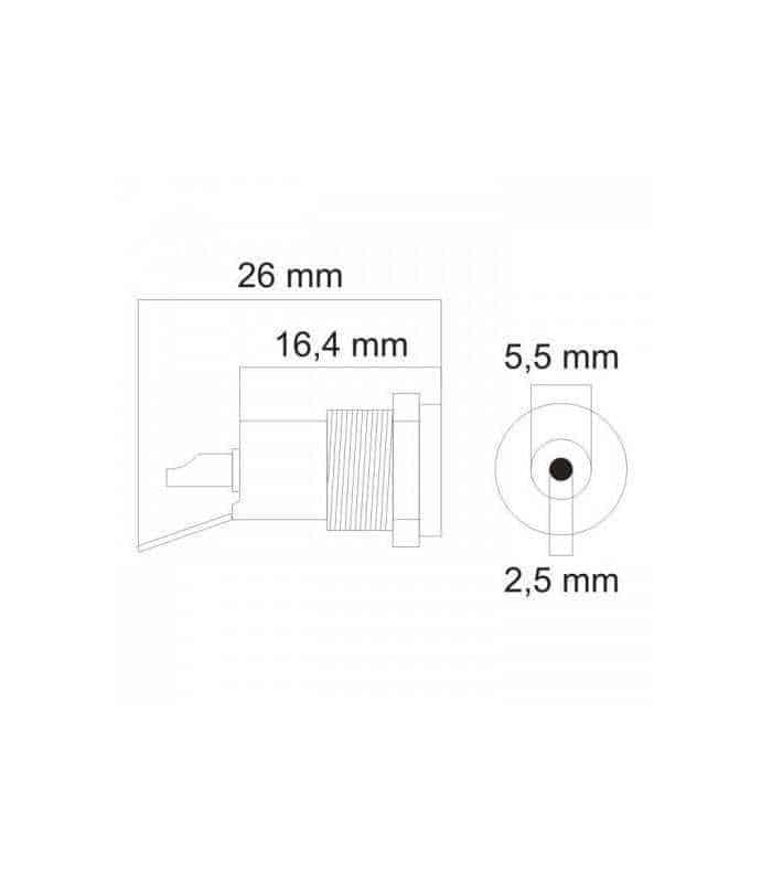 mufa dc montabil 55 25 mm mama 1