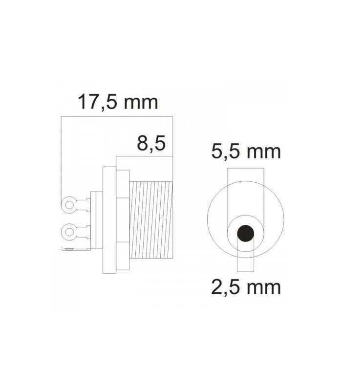 mufa dc montabil 55x25 mm mama panou 2