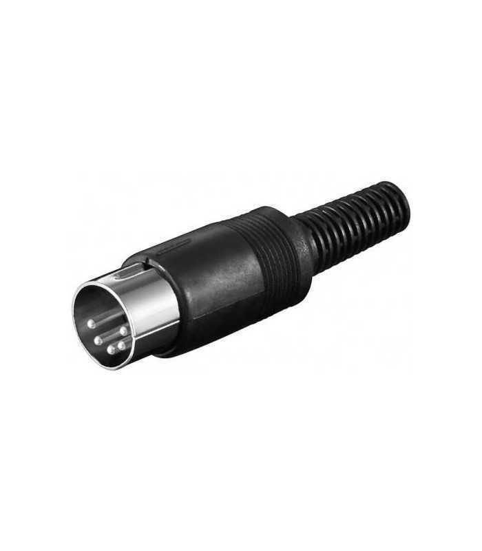 Mufa Din 5 pini tata "U" montabil pe cablu Goobay