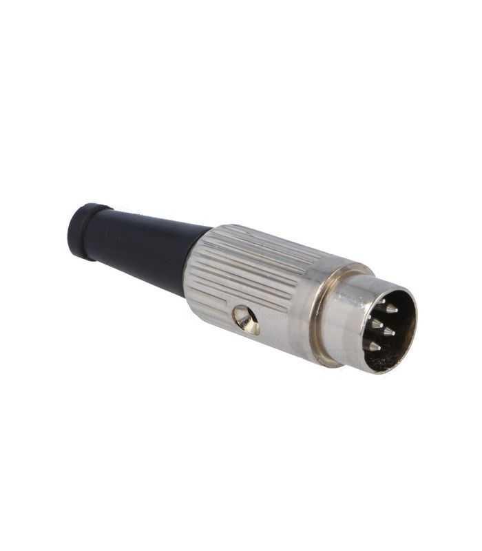 mufa din tata 6 pini 240 drept pe cablu lipire 34v deltron 610 0600 2