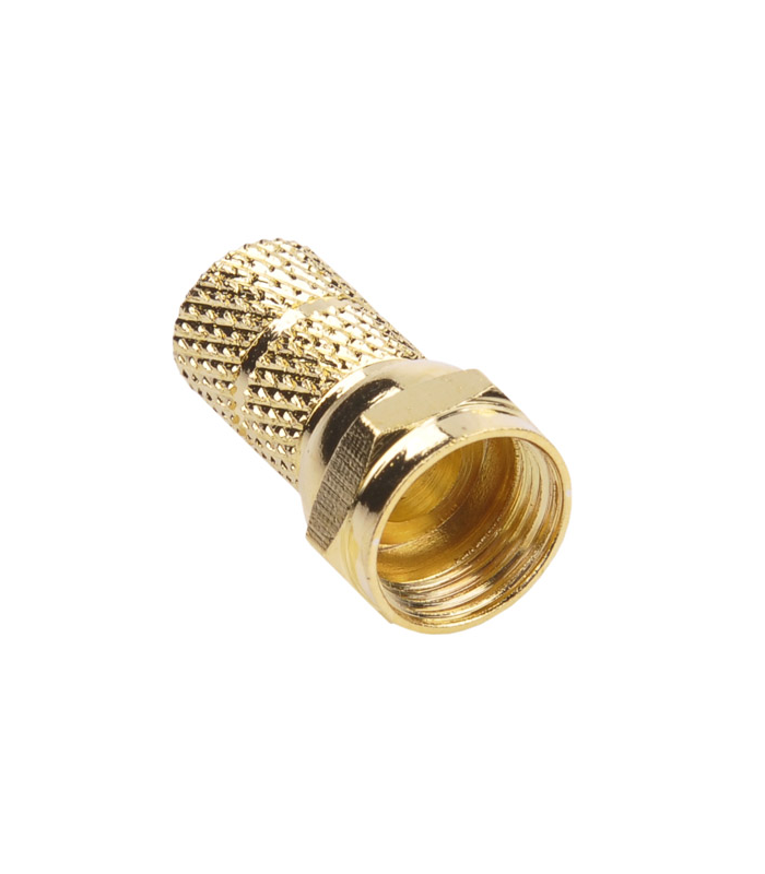 Mufa F 6.8mm aurit din cupru 1buc