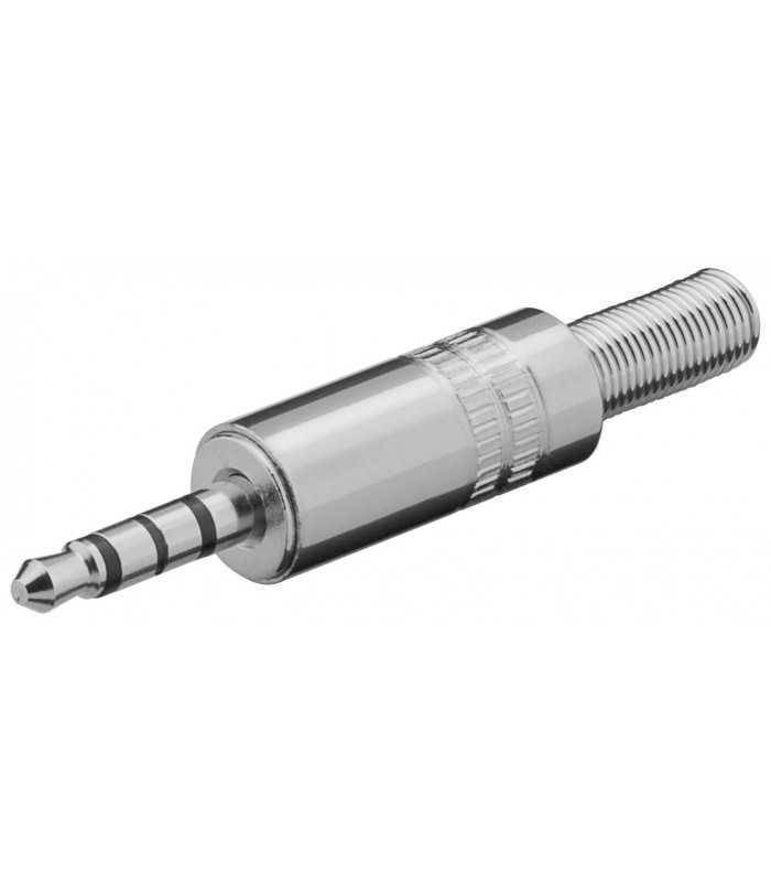 Mufa Jack 3.5 mm 4 pini 4 contacte tata din metal Goobay