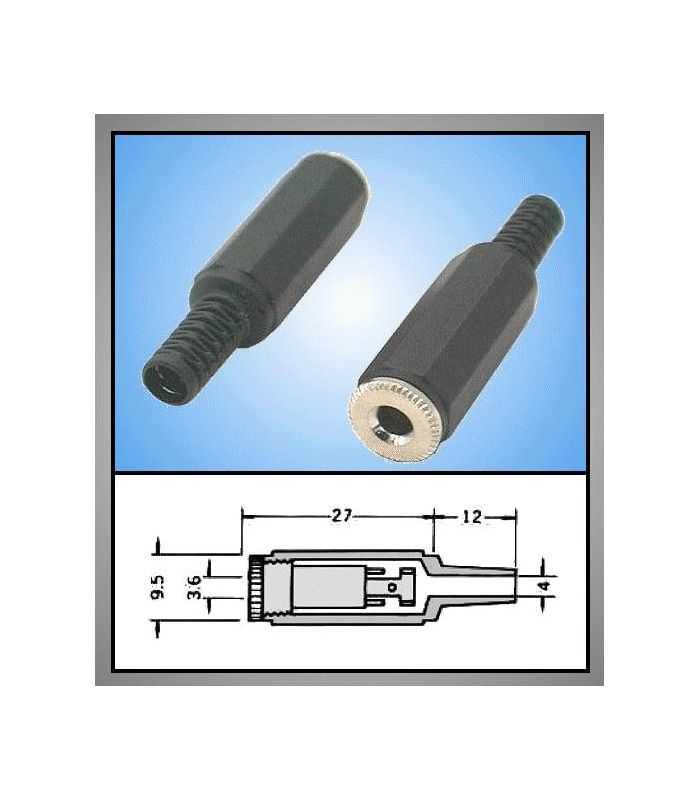 Mufa Jack 35 Mm Mama Mono Cu Manson Drept Pe Cablu Jc 121