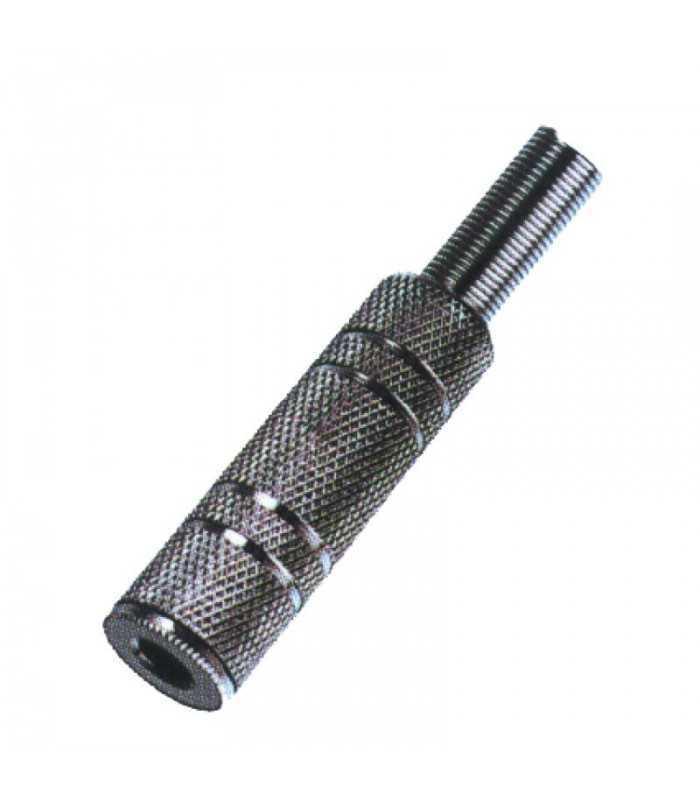Mufa JACK 3.5 mm mama MONO metal pe fir cu protector cablu