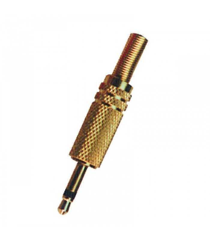 mufa jack 35 mm mono tata metal aurit pe fir cu protector cablu 1