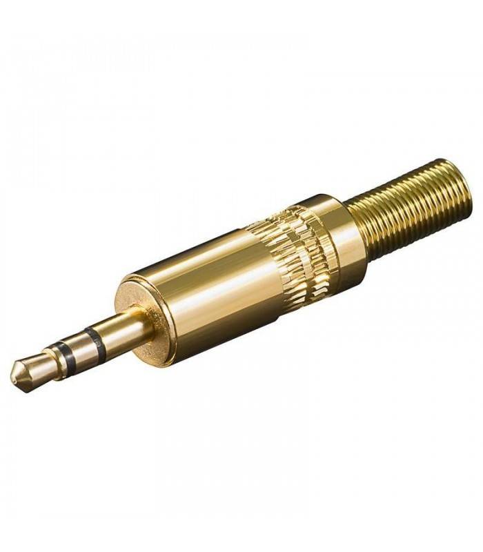 Mufa Jack 3.5 mm stereo tata metal aurit Goobay