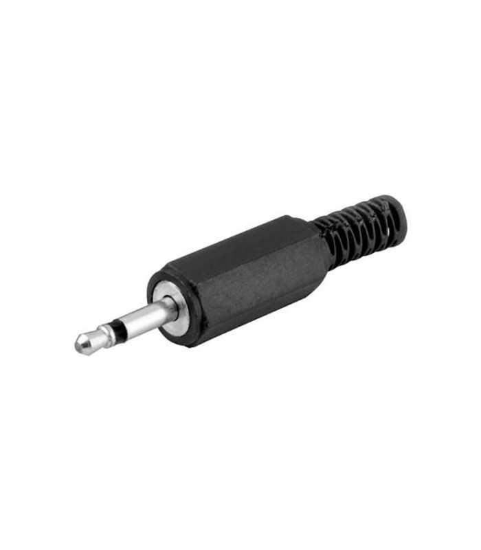 Mufa Jack audio 2.5 mm mono tata cu protectie cablu plastic Goobay