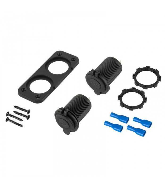 mufa montaj auto pe panou incarcare 2x usb 31a2a1a 1x bricheta peiying 1