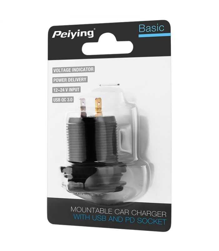 Mufa Montaj Incarcare Usb Pd Type C Si Usb Qc 30 48w Peiying Py Chr0006