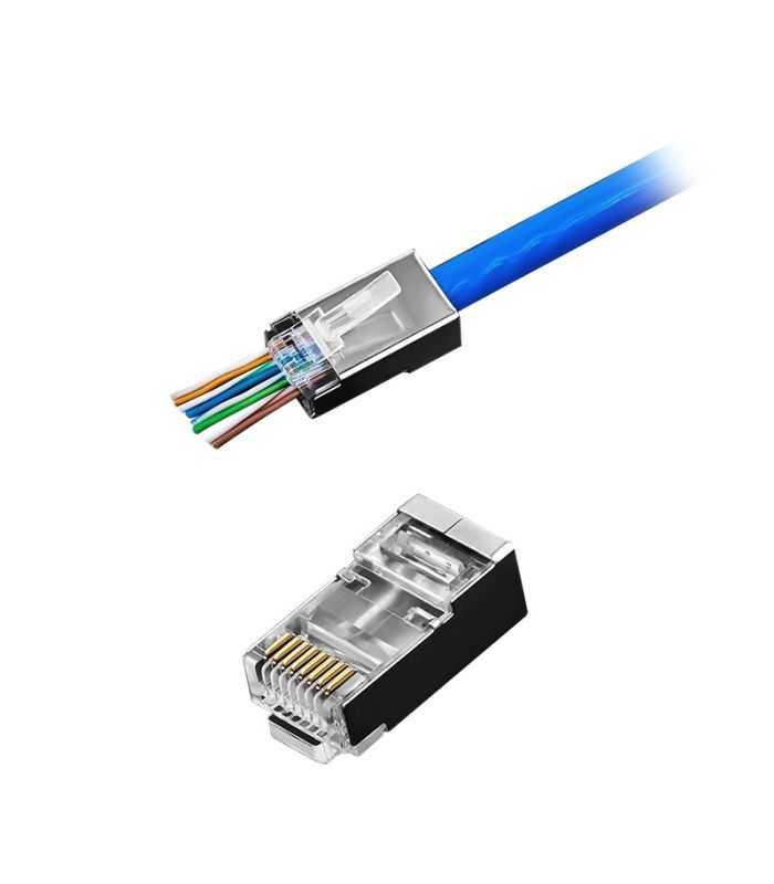 Mufa Passthrough Ftp Ecranata 8p8c Rj45 Cat5e Tel0073 Cabletech