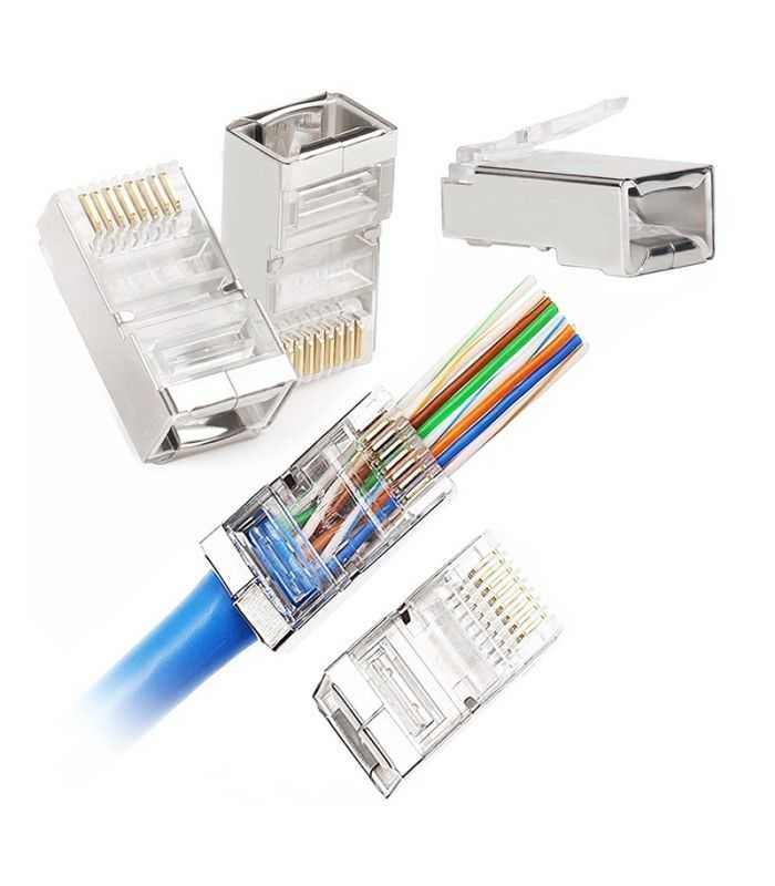 Mufa Passthrough FTP ecranata 8P8C RJ45 Cat5e TEL0073 Cabletech