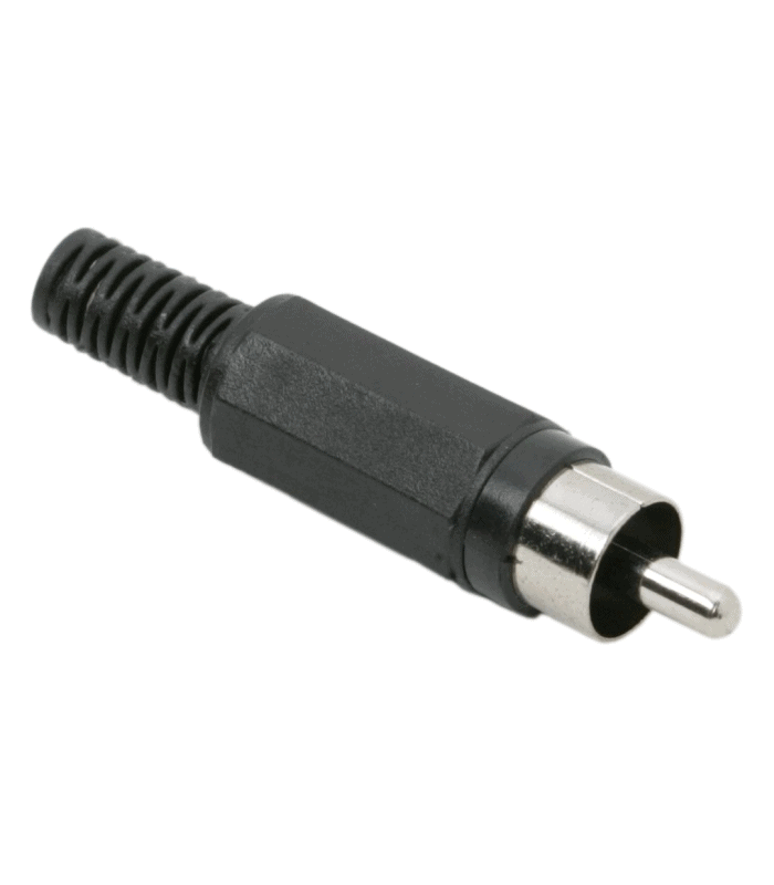 Mufa RCA tata executie din plastic negru