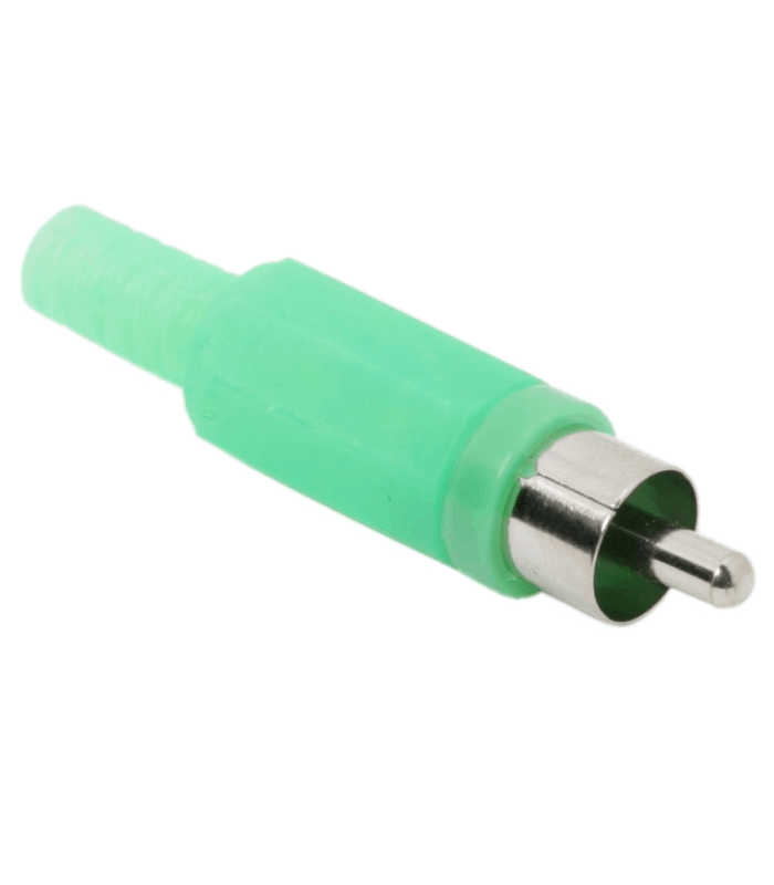 Mufa RCA tata executie din plastic verde
