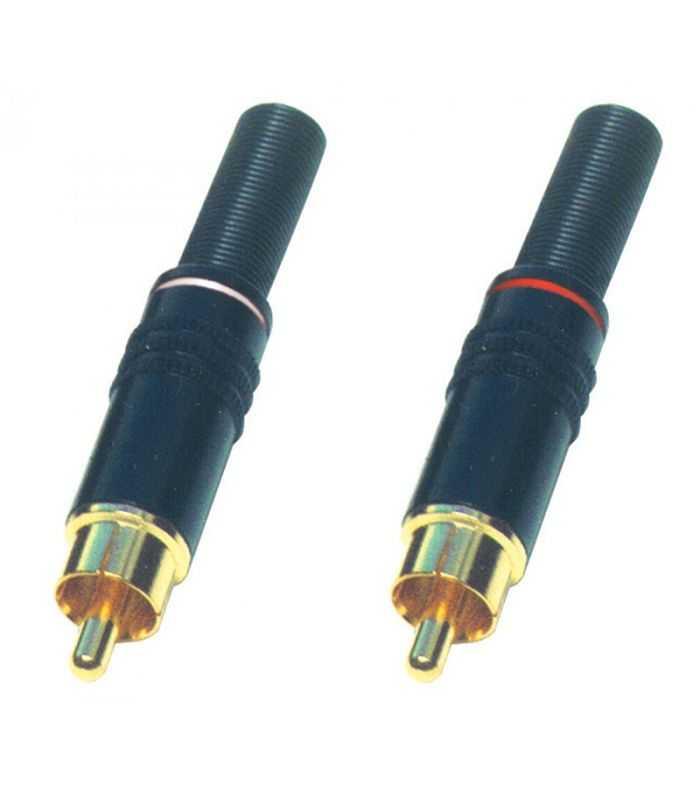 Mufa Rca Tata Metal Aurit Cu Marcaj Alb Negru Home