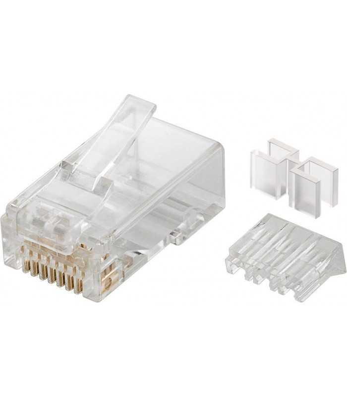 Mufa retea RJ45 8P8C Cat6A neecranat contacte aurite 50u Goobay